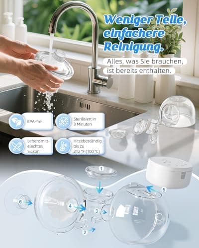 ANWIKE Elektrische Milchpumpe Handsfree für Schmerzfreies Pumpsen, ideal für Fahren und Reisen - 4 Modi 9 Stufen, 230g l