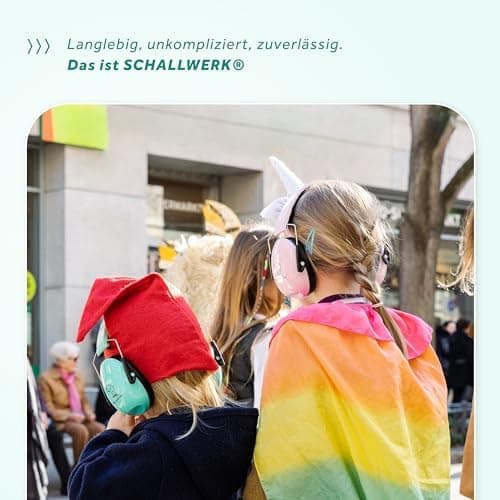 Schallwerk® Kids Gehörschutz Minty Blue - Hochwertiger Lärmschutz für Kindermini-Ohrenschützerideal für Alltags- und Eve