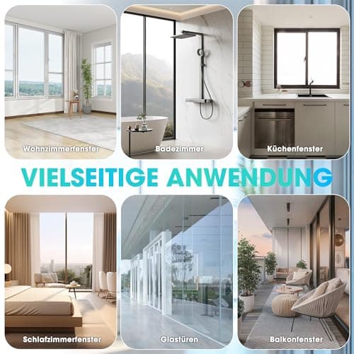 HAUSHOF Elektrischer Fensterputzer, 3800PA Mit Sprühfunktion & Intelligentem Navigation, Fernbedienung, Für Innen- & Auß