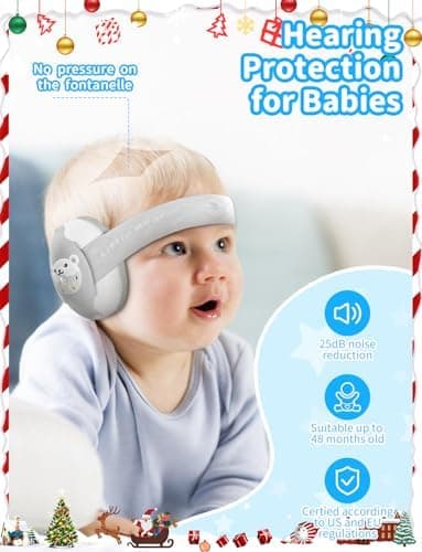 Ohrschützer Gehörschutz Baby, Geräuschunterdrückung & Verstellbare Schnalle, Flugzeug- & Alltagsessentials für Neugebore