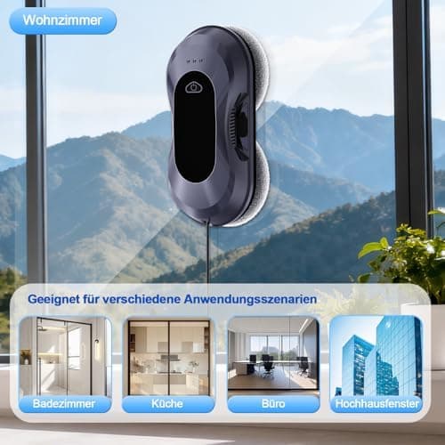 Robofun 12 Stück Kreisrunde Wiederverwendbar Reinigungstücher für Fensterputzroboter WD12D, W23D, W30DL, W22D und Andere