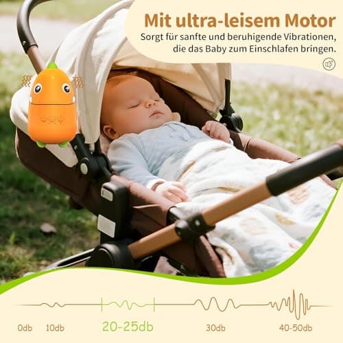 Kinderwagenschaukler - ultraleise Wippe mit abnehmbarer Bauweise - Orange Grüne Version