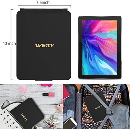 WEILY Kosmetikspiegel mit LED Beleuchtung für Reisen (Schwarz)  
WEILY 2000 mAh USB Aufladbarer Kosmetikspiegel mit Farb