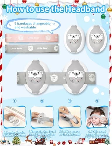 Ohrschützer Gehörschutz Baby, Geräuschunterdrückung & Verstellbare Schnalle, Flugzeug- & Alltagsessentials für Neugebore