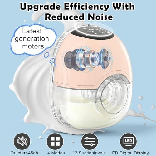 Milchpumpe Elektrisch 4 Modi 12 Stufen inkl. Tragegurt(abpumpen muttermilch)