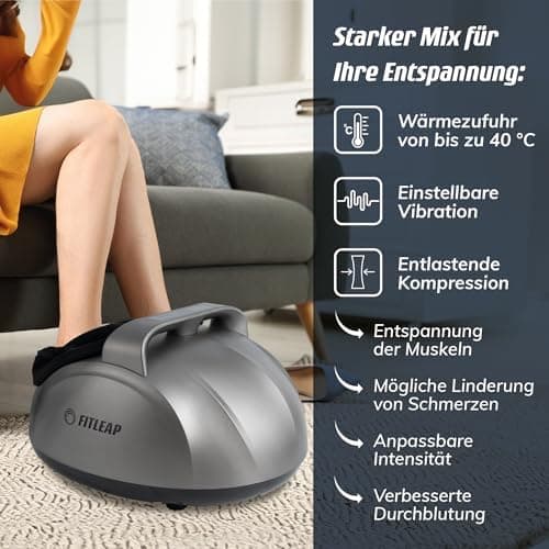 FußMassagegerät für Sportliebhaber mit 9 Intensitätsstufen bis Schuhgröße 44
| Energiesparnder FußMassagegerät mit Komp
