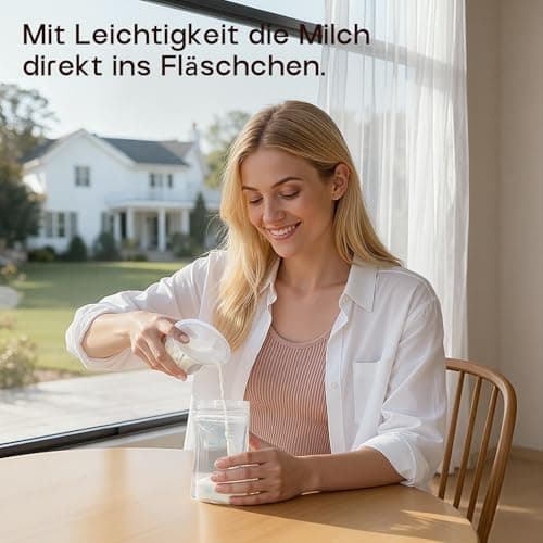 Elektrische Milchpumpe Tragbar, BPA-frei, 4 Modi 12 Stufen & Leise Betriebssound, 24mm Flansch mit Ersatzteilen, Ideal f