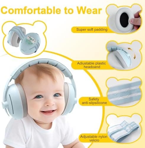 Robofun Gehörschutz Baby Kopfhörer 2-in-1 Lärmsgestaltung
| Robofun Verstellbarer Baby Kopfhörer Mit Lärmschutz
| Robof