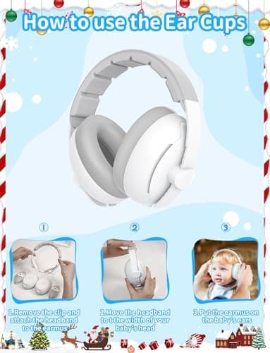 Ohrschützer Gehörschutz Baby, Geräuschunterdrückung & Verstellbare Schnalle, Flugzeug- & Alltagsessentials für Neugebore