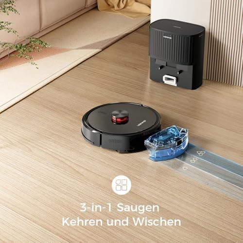 VONKO S6 Pro Saugroboter für Tierhaare & Teppiche mit 6000Pa Extreme Saugkraft und 180 Min. Laufzeit