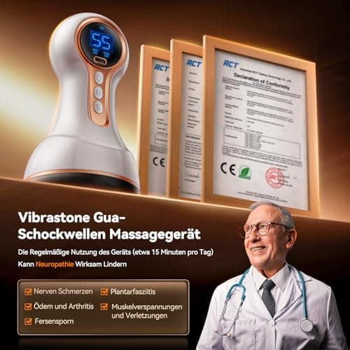Robofun 5.0 Neuropathie Massagegerät, Schmerzlinderung und Entspannung, ideal für Füße, Hände und Rücken, Gua-Schockwell