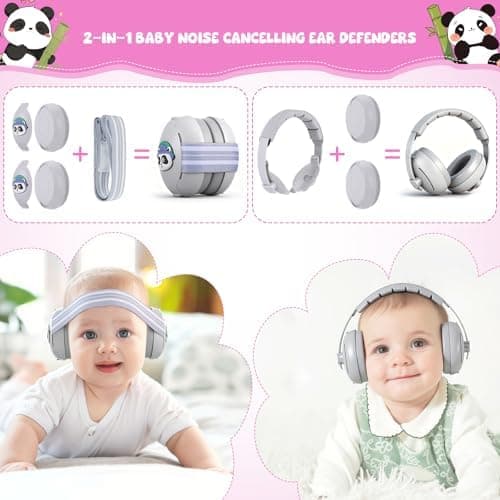Zcipro 2-in-1 Baby Gehörschutz Hellgelb: Lärmschutz mit Geräuschunterdrückung und Verstellbare Kopfstütze für Babys bis