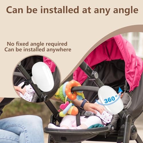 Wiederaufladbare Kinderwagen-Schaukler, Schlafhilfe mit 5 Einstellbaren Intensitäten und Automatischer Babywippe für Bu