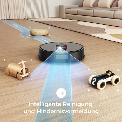 VONKO S6 Pro Saugroboter für Tierhaare & Teppiche mit 6000Pa Extreme Saugkraft und 180 Min. Laufzeit