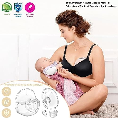 Milchpumpen Ersatzteile Flansch 24mm Duckbill Ventil Silikon Membran 8-Stücker 2-Pakete Kompatibel mit MOMMED Mumgaru S1