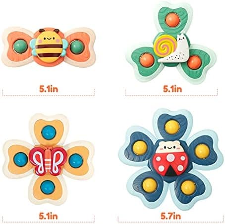 Vanmor Saugnapf Spinner Spielzeug für Baby -sensorische Spielzeug für Kleinkinder 1-3 Geburtstagsgeschenk -Saugspielzeug