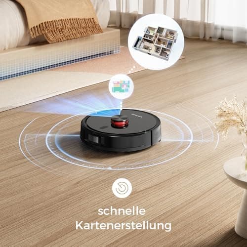 VONKO S6 Pro Saugroboter für Tierhaare & Teppiche mit 6000Pa Extreme Saugkraft und 180 Min. Laufzeit