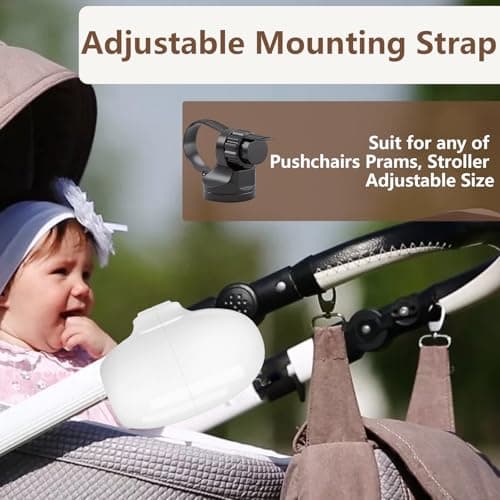 Wiederaufladbare Kinderwagen-Schaukler, Schlafhilfe mit 5 Einstellbaren Intensitäten und Automatischer Babywippe für Bu