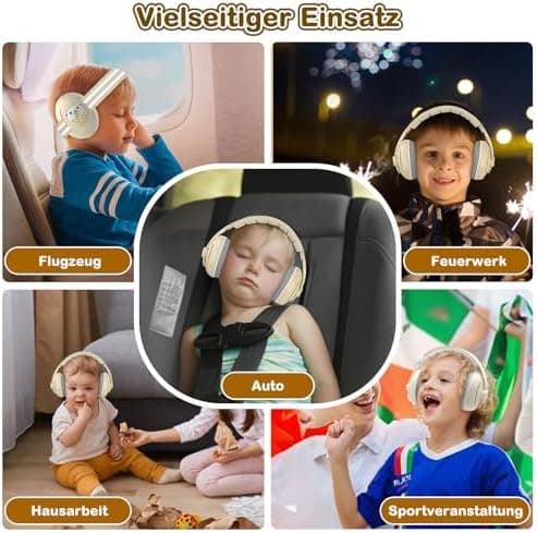 Yesay Gehörschutz Kopfhörer für Babies 0-4 Jahre - Lärmschutz in verschiedenen Laute Umgebungen - Verstellbares Anti-Sli