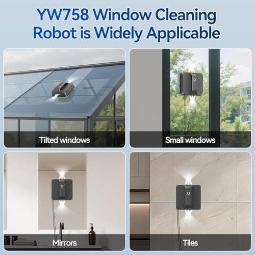 Fensterputzroboter mit 6 Wasserdüsen und Anti-Rutsch-System für Innen- und Außenfenster
| Automatischer Fensterreiniger