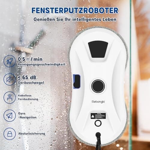 Elektrischer Fensterputzroboter 5600Pa 3-Modi Automatische Wasserstrahl Funktion Fernbedienung