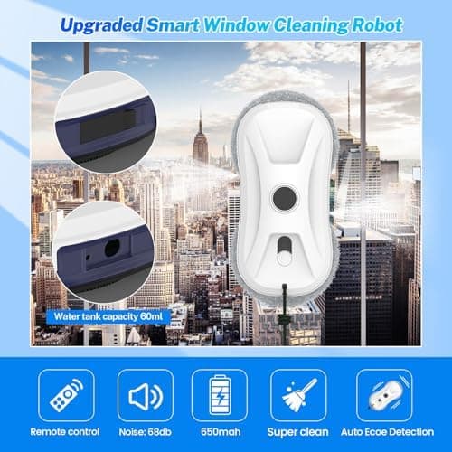 Fensterputzroboter 5600Pa - Effizient für Hausfrauen und -herren bei der Fensterreinigung im Wohnzimmer und Badezimmer.