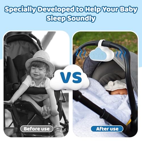 Kinderwagenschaukler Elektrisch USB-C Wiederaufladbare Einschlafhilfe Baby 3 Einstellungen leise 45 dB Timer 30/60/90 Mi