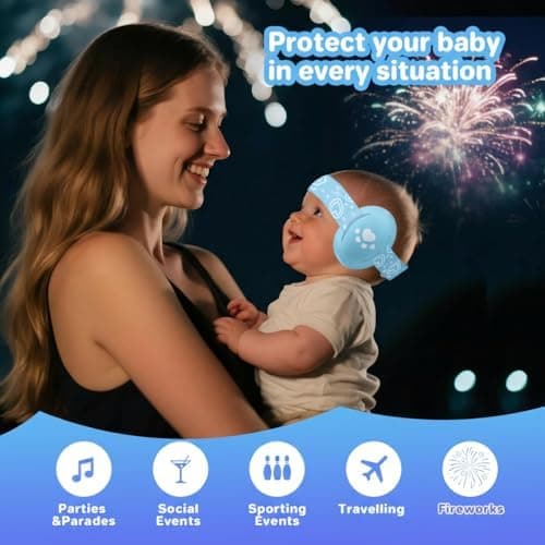 2 In 1 Gehörschutz Kopfhörer & Ohrenschütz Baby, 25db Lärmschutz, ideal für Alltag & Reisen, mit Geräuschunterdrückung f