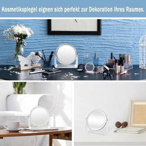 Kosmetikspiegel High Definition mit 1X/15X Vergrößerung für Schminken und Gesichtspflege