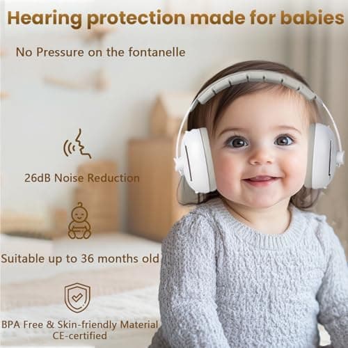 2-in-1 Baby Gehörschutz für Kleinkinder - CE & UKCA zertifiziert - Geräuschreduzierte Ohrenschützer gegen Hörschäden & v