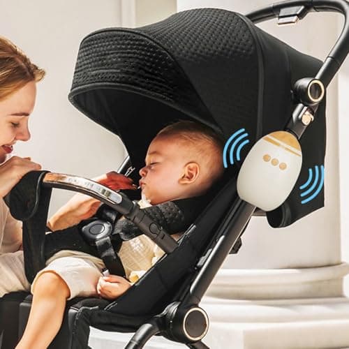 Baby Rocker Kinderwagenschaukler - Baby Vibration Schlafhilfe mit White Noise und Bluetooth Lautsprecher 11 Sounds - wie