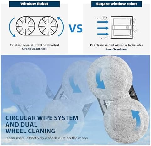 Automatischer Fensterputzroboter für glatte Glasoberflächen mit Starkem Saugvermögen
| intelligenter Wasserspray-Fenste