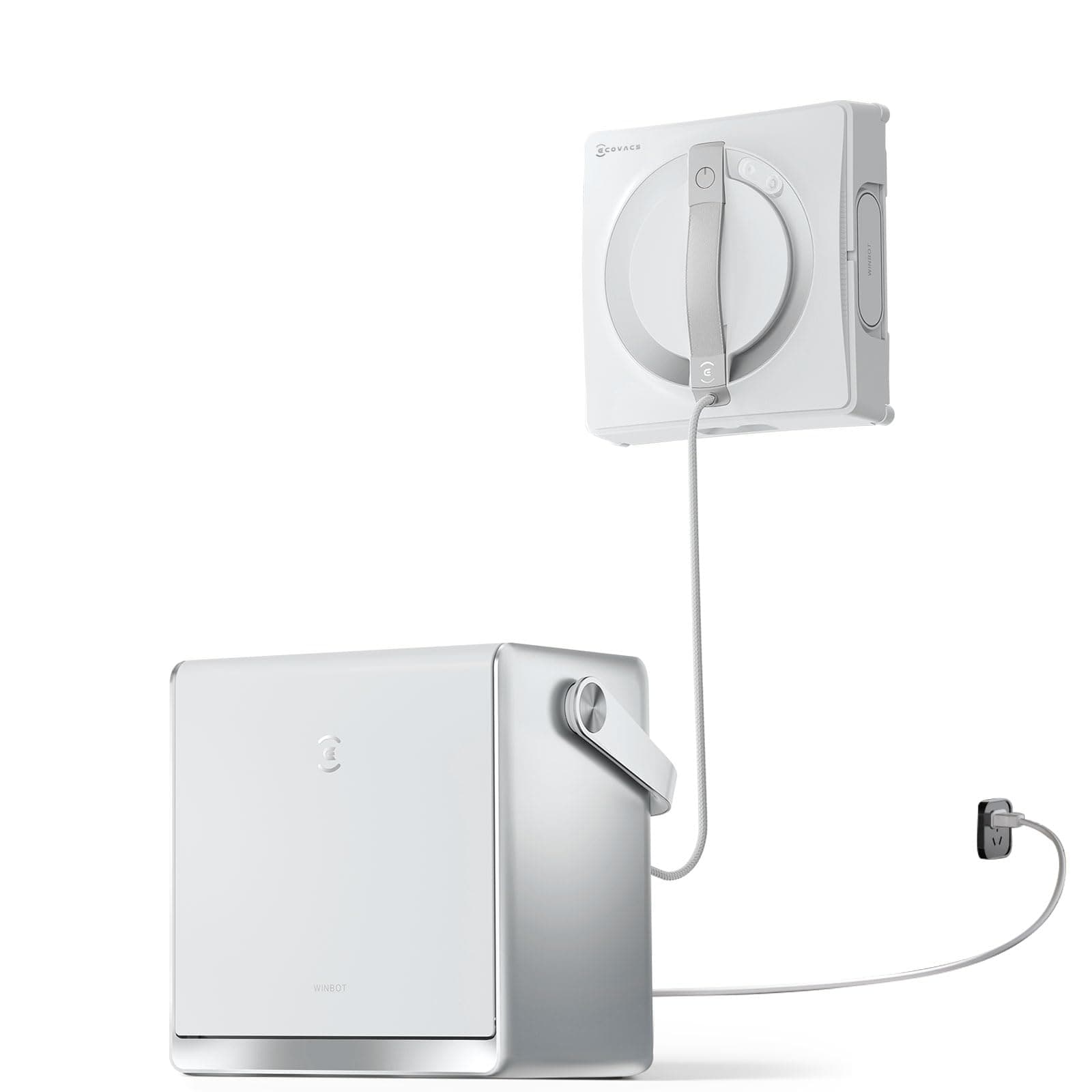 EcoVacs WinBot W2 Pro Fensterputzroboter Weiß +6-in-1 Multifunktionsstation +Aufladen im Betrieb +3-Düsen-Sprüheskopf +W