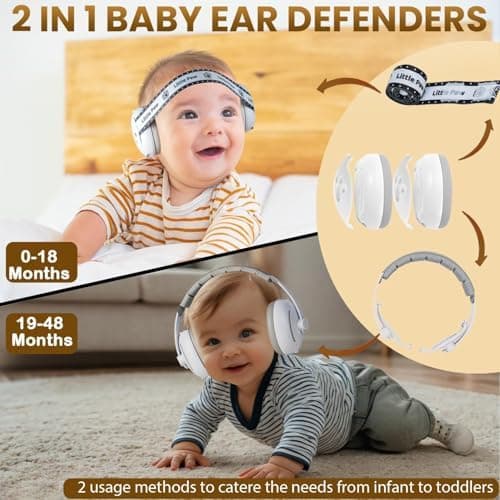 2-in-1 Baby Gehörschutz für Kleinkinder - CE & UKCA zertifiziert - Geräuschreduzierte Ohrenschützer gegen Hörschäden & v