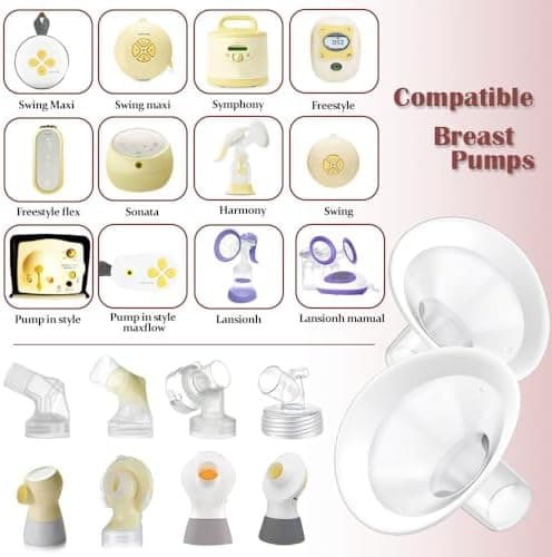 2 Stück weiche Brusthauben für Medela Milchpumpe - PersonalFit, Freestyle, Maxflow, Freestyle Flex Swing Maxi Connector