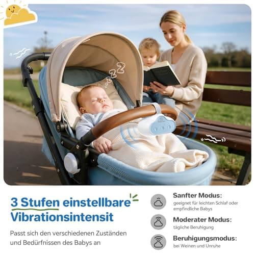 Robofun Kinderwagenschaukler, Einschlafhilfe für Baby, USB-C Wiederaufladbar