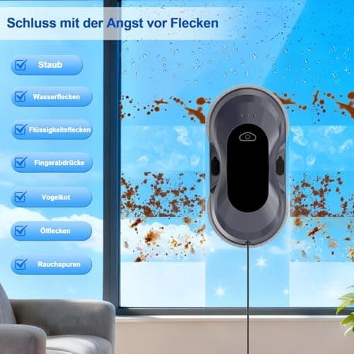 Robofun 12 Stück Kreisrunde Wiederverwendbar Reinigungstücher für Fensterputzroboter WD12D, W23D, W30DL, W22D und Andere