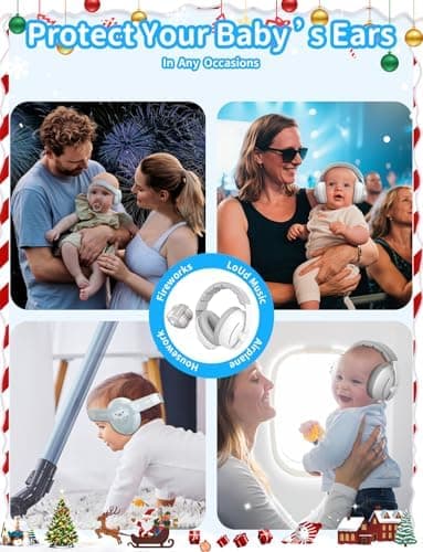Ohrschützer Gehörschutz Baby, Geräuschunterdrückung & Verstellbare Schnalle, Flugzeug- & Alltagsessentials für Neugebore