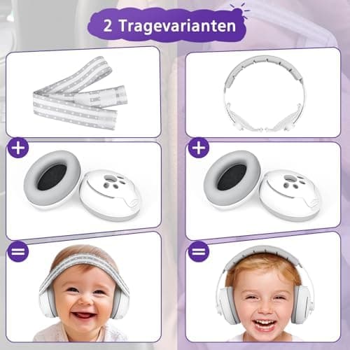 Baby Gehörschutz Kopfhörer mit Geräuschunterdrückung 0-2 Jährige Alltag & Events Ideal