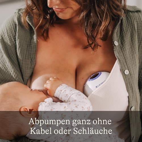 Lansinoh tragbare elektrische Milchpumpe für Mütter - handsfree & leise abpumpen - wiederaufladbarer Akku - einfache Rei