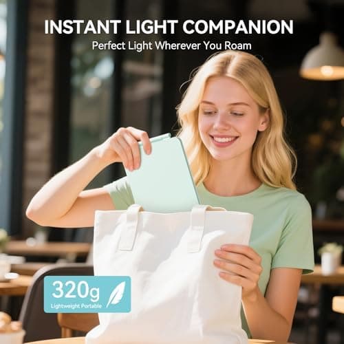 BESTOPE PRO Kosmetikspiegel mit LED-Beleuchtung für Zuhause und Reise | 10-Fach Vergrößerung, 3 Dimmbare Farblichter, Wi