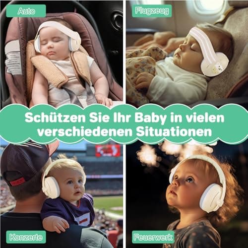 BEBOAN 2 in 1 Baby Gehörschutz - Sicher und komfortabel für Kleinkinder bei Lern und Schlaf
| BEBOAN Baby Kopfhörer mit