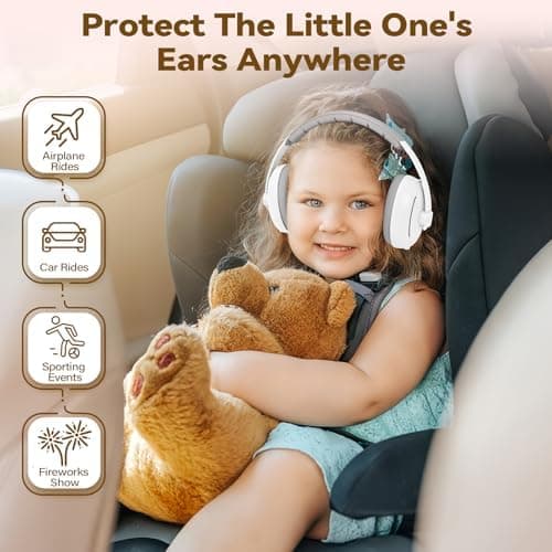 Baby-Gehörschutz 6-12 Monate -Noise Cancellation Kopfhörer für Babies während des Fluges - Ruhe und Konzentration gewähr