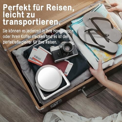 Kosmetikspiegel High Definition mit 1X/15X Vergrößerung für Schminken und Gesichtspflege