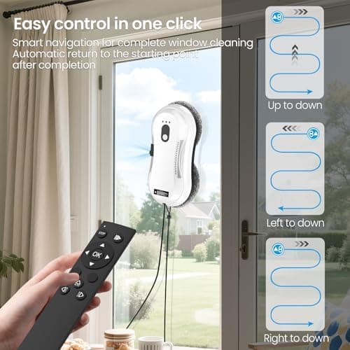 Automatischer Fensterreiniger 5600Pa Elektrischer Fensterputzroboter für Innen- und Außenfenster
| Elektrischer Fenster
