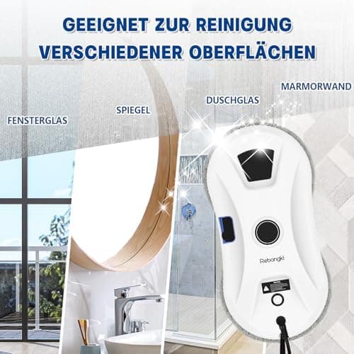Elektrischer Fensterputzroboter 5600Pa 3-Modi Automatische Wasserstrahl Funktion Fernbedienung