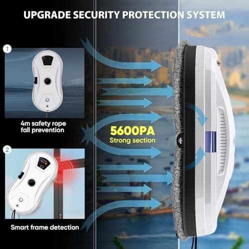 Automatischer Fensterputzroboter für glatte Glasoberflächen mit Starkem Saugvermögen
| intelligenter Wasserspray-Fenste
