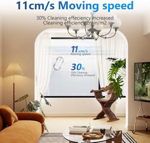 Tosima W5 Fensterputzroboter - Einzigartige Variable Frequenzabsaugung & dreifaches Sicherheitssystem (Weiß)  
Tosima W5