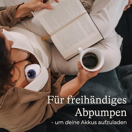 Lansinoh tragbare elektrische Milchpumpe für Mütter - handsfree & leise abpumpen - wiederaufladbarer Akku - einfache Rei