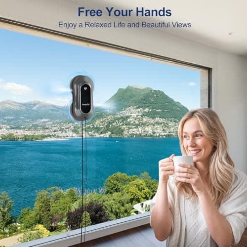 Intelligenter Fensterputzroboter für Innen- und Außenfenster mit Dual-Wasserspray und 12 Tüchern  
Elektronischer Fenste
